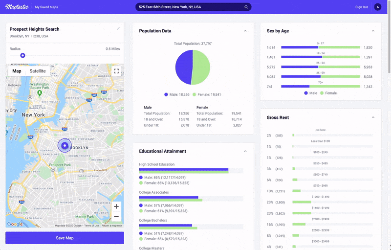 Maptastic in Browser Window Responsive Animation