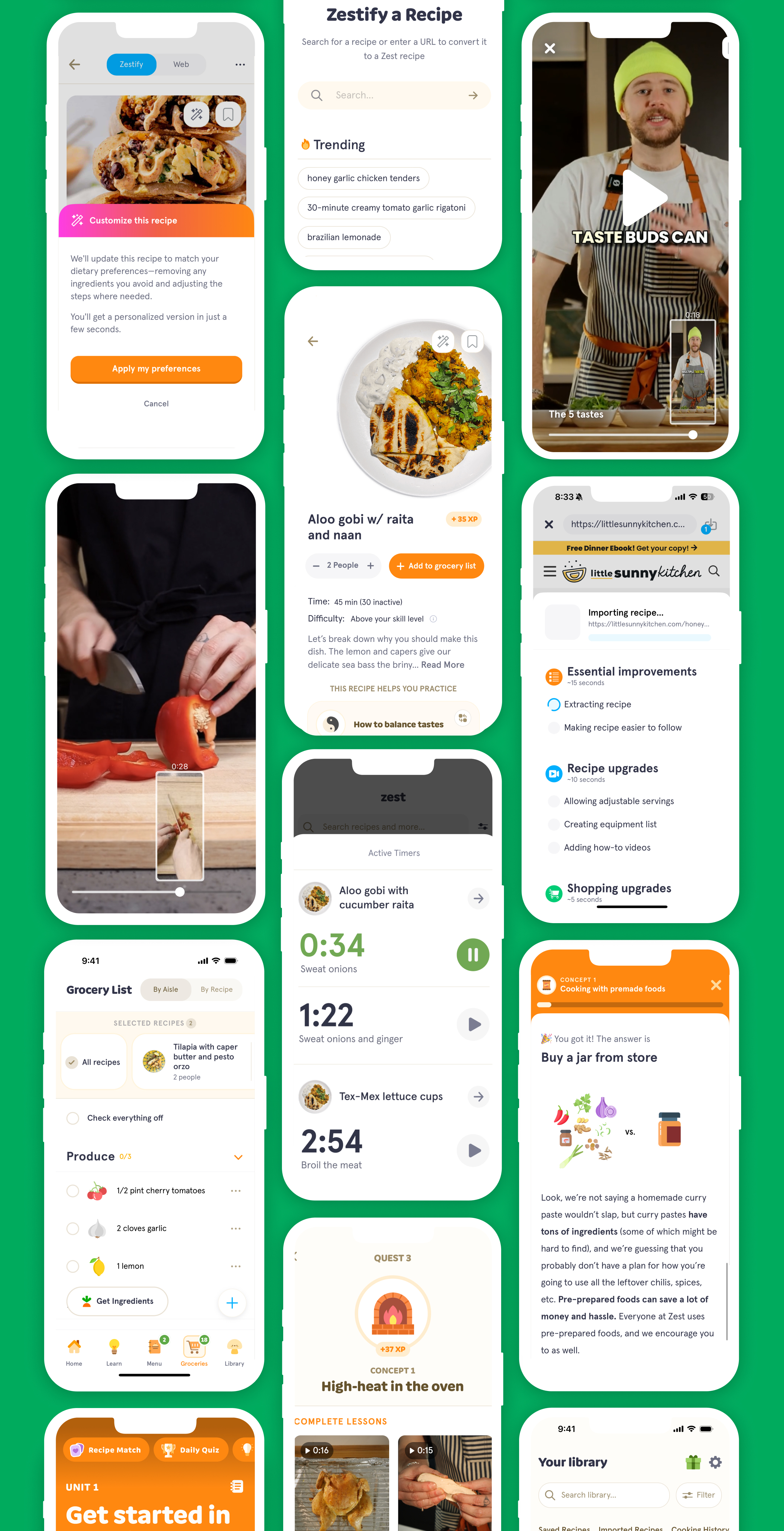 Zest App Screenshots